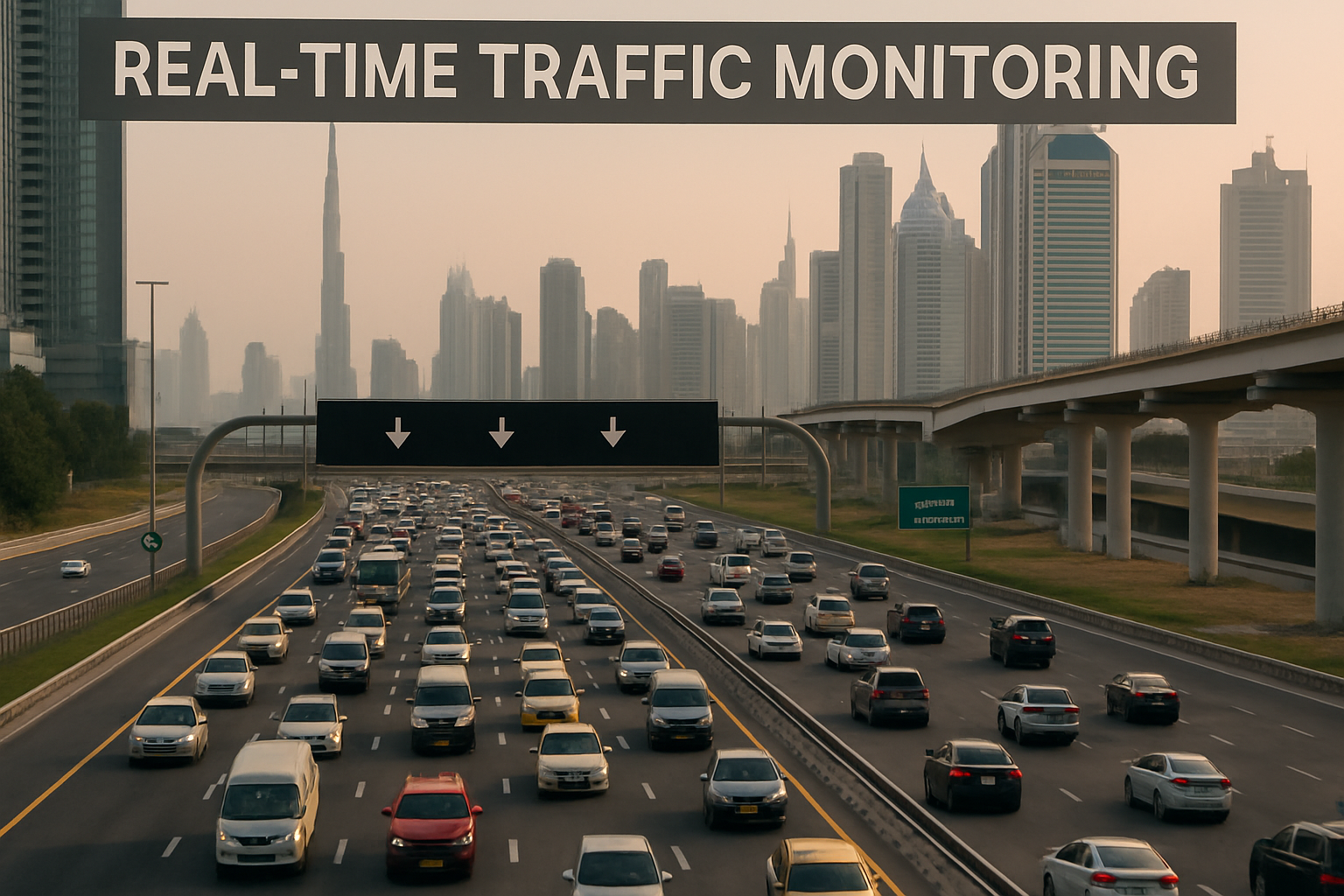 Real-time traffic monitoring on Dubai roads